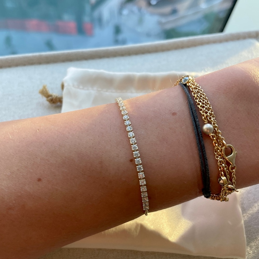 Rosce Jewelers Adjustable Gold Tennis Bracelet